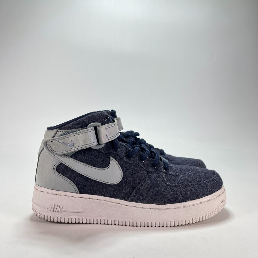 Nike Air Force 1 Mid 07 Premium Navy Blue Sneakers 857666-400 Women's Size 7.5